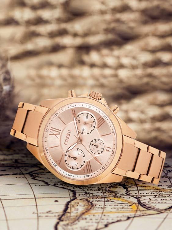 Fossil - Montre Femme Or Rose Acier Inoxydable BQ3036 2