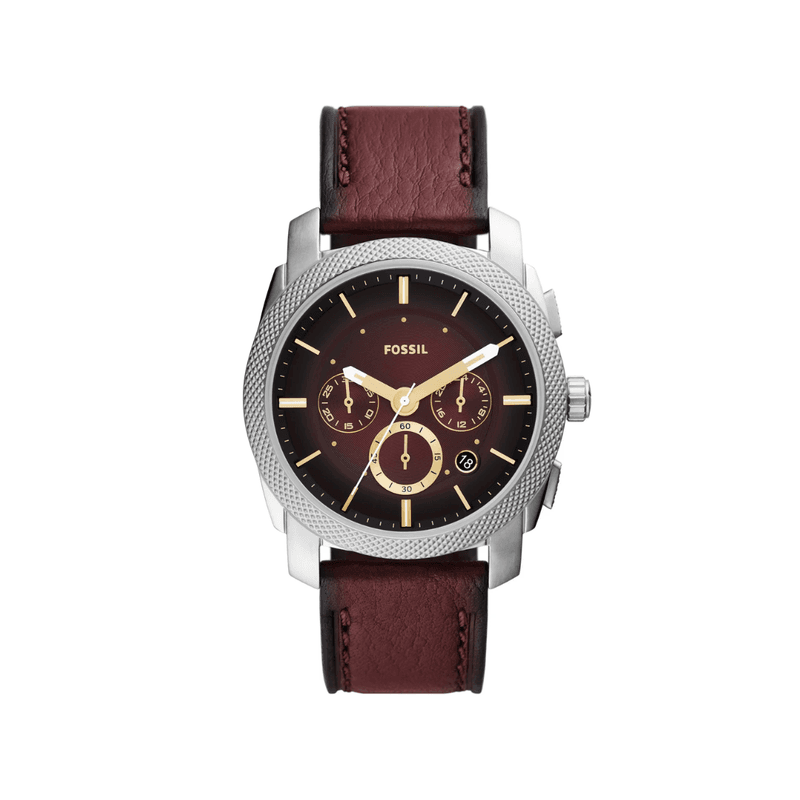 Fossil - Montre Machine Chronograph Homme FS5884 Bracelet En Cuir