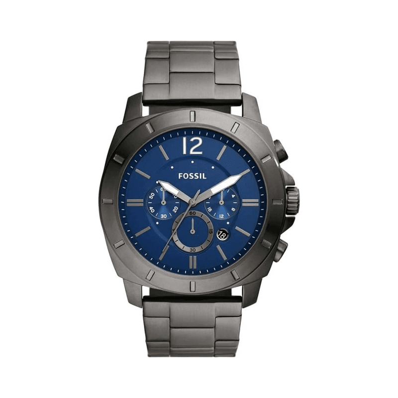 Fossil - Montre Privateer Chronographe Homme Acier Inoxydable Fumé BQ2758