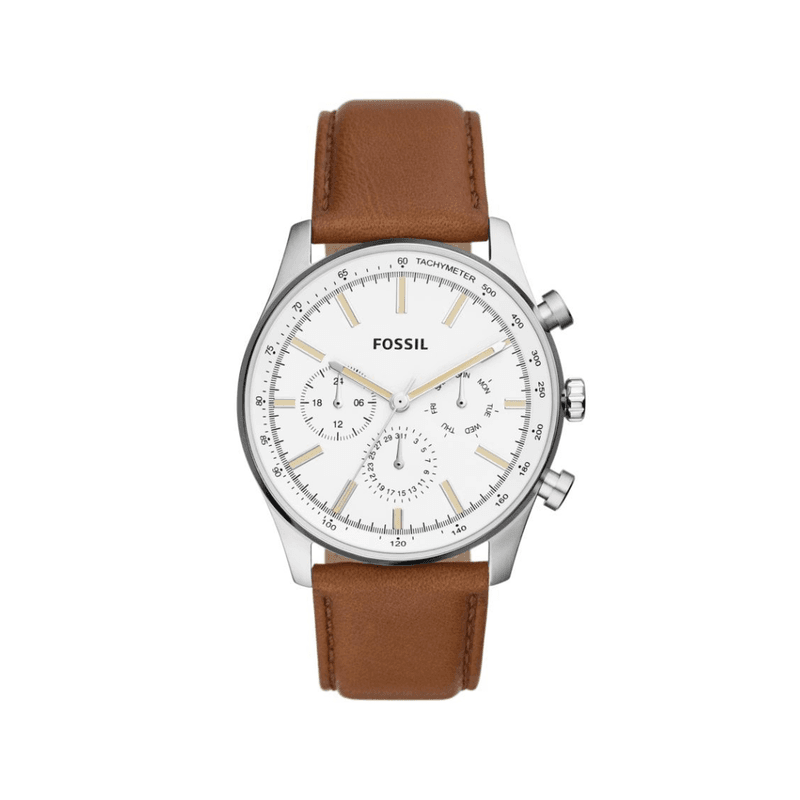 Fossil - Montre Multifonction Sullivan Homme Cuir Marron BQm2748
