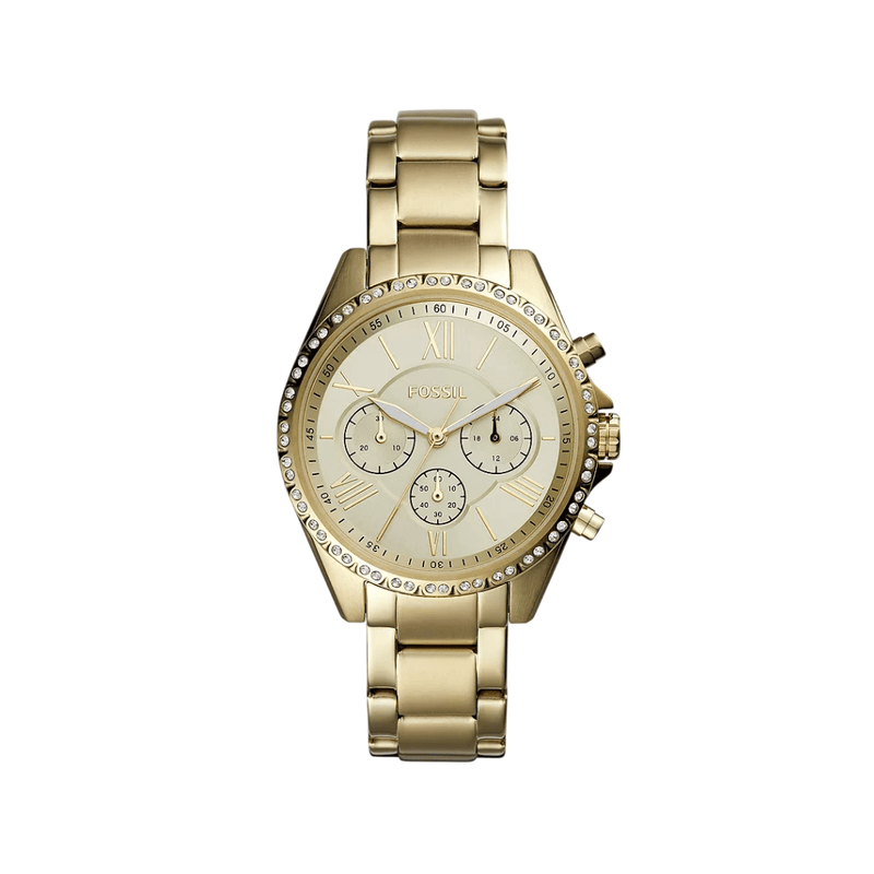 Fossil - Montre Modern Courier Chronographe Femme 40 Mm En Acier Inoxydable Doré BQ3378 1