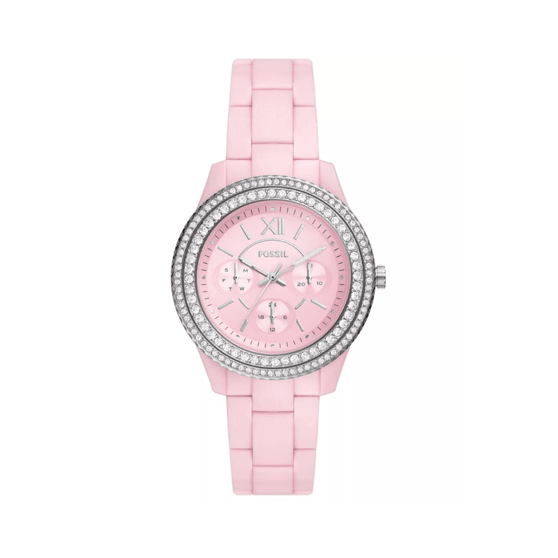 Fossil - Montre Femme En Résine Rose ES5153