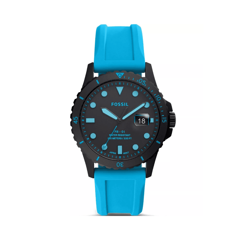 Fossil - Montre Homme Analogique Silicone Bleu FS5682