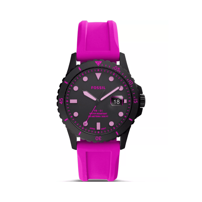 Fossil - Montre Homme Analogique Silicone Rose FS5685