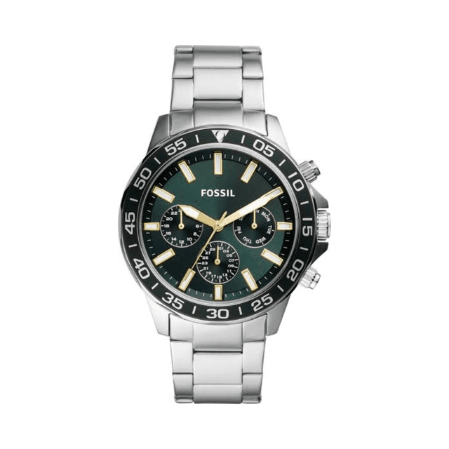 Fossil - Montre Homme Argentée Cadran Vert BQ2492