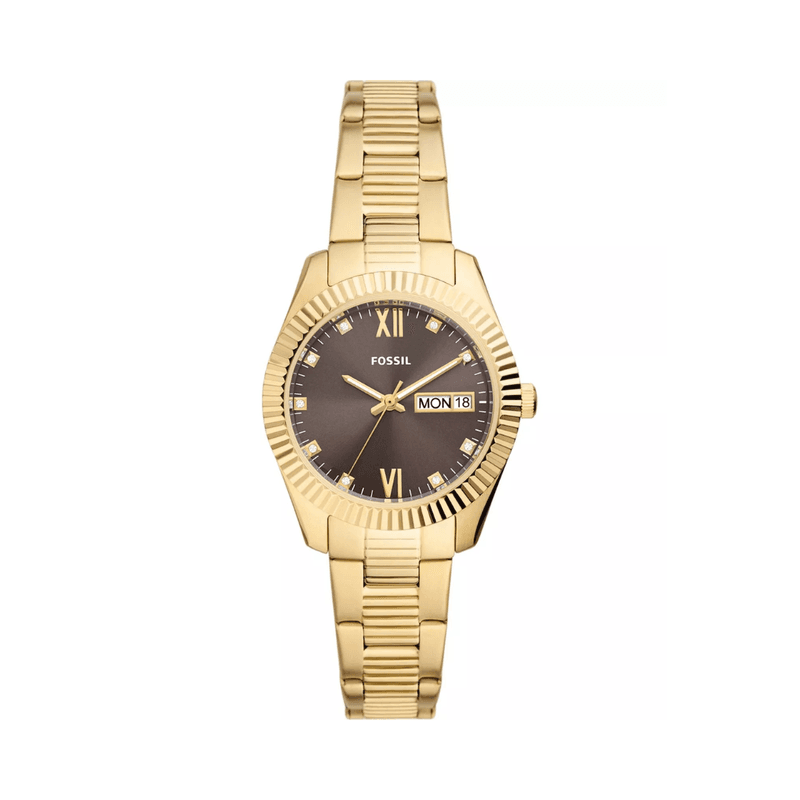 Fossil - Montre Femme Scarlette Day-Date Acier Inoxydable ES5206 1