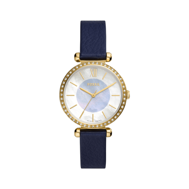 Fossil - Montre Femme Tillie Analogique En Cuir Bleu BQ3821 1