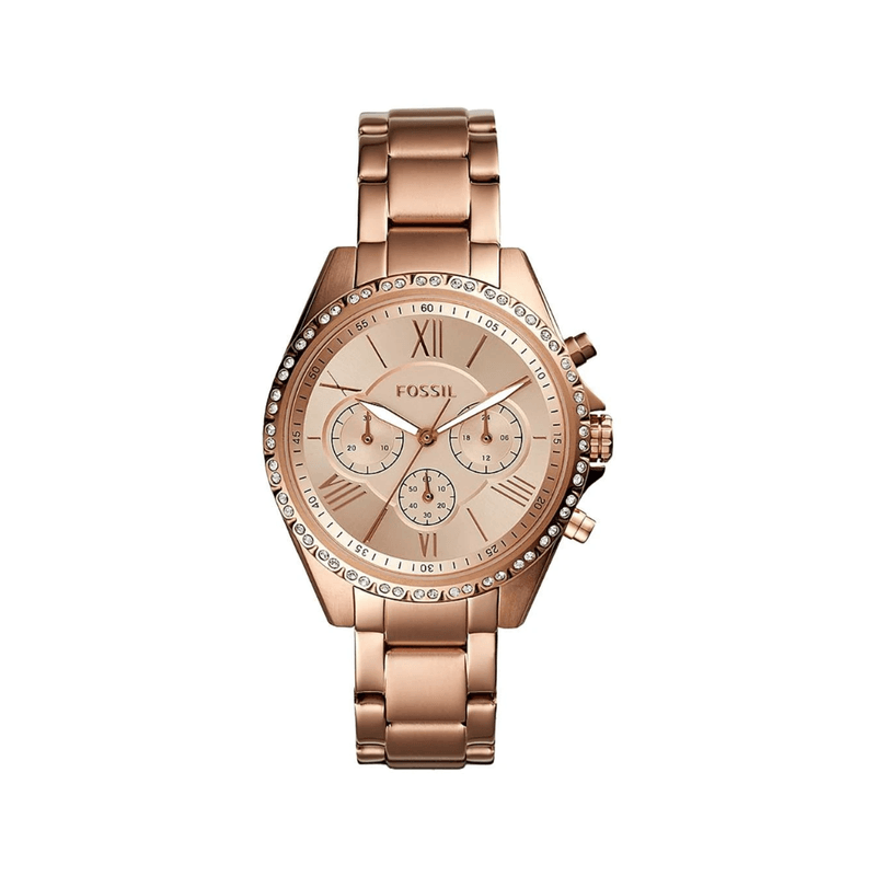 Fossil - Montre Femme Analogique En Acier Inoxydable Or Rose BQ3377