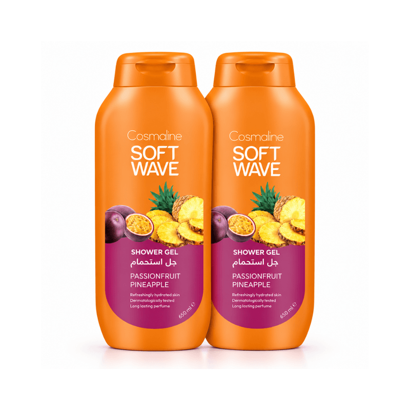 Cosmaline - Pack Soft Wave Gel Douche Fruit De La Passion & Ananas - 650 Ml × 2