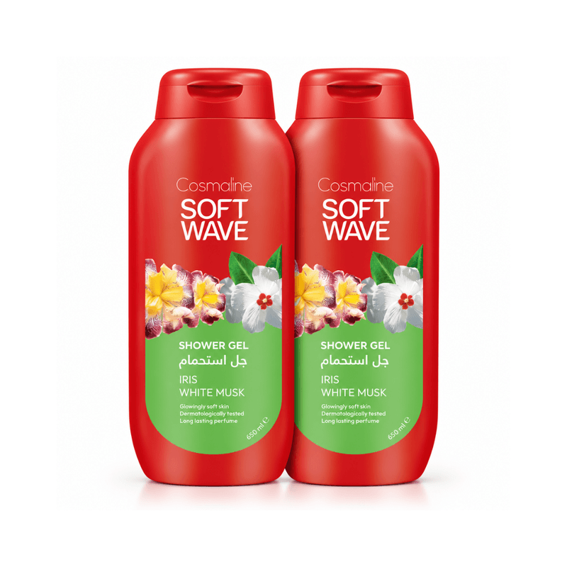 Cosmaline - Pack Soft Wave Gel Douche Iris & Musc Blanc - 650 Ml × 2