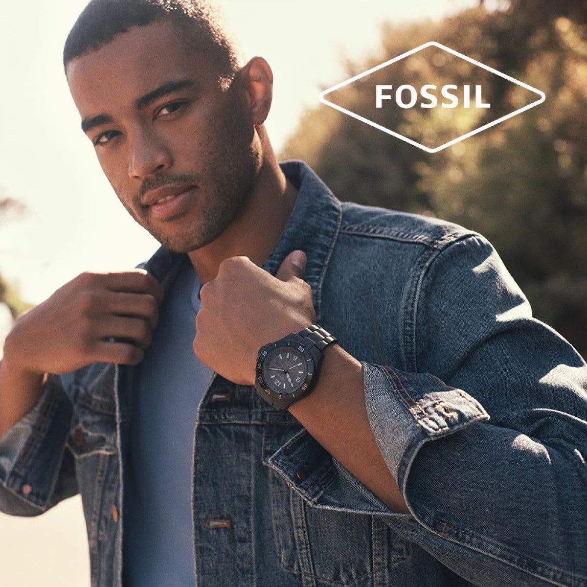 Fossil - Montre Homme En Acier Inoxydable Noir Cadran Noir FS5688 4