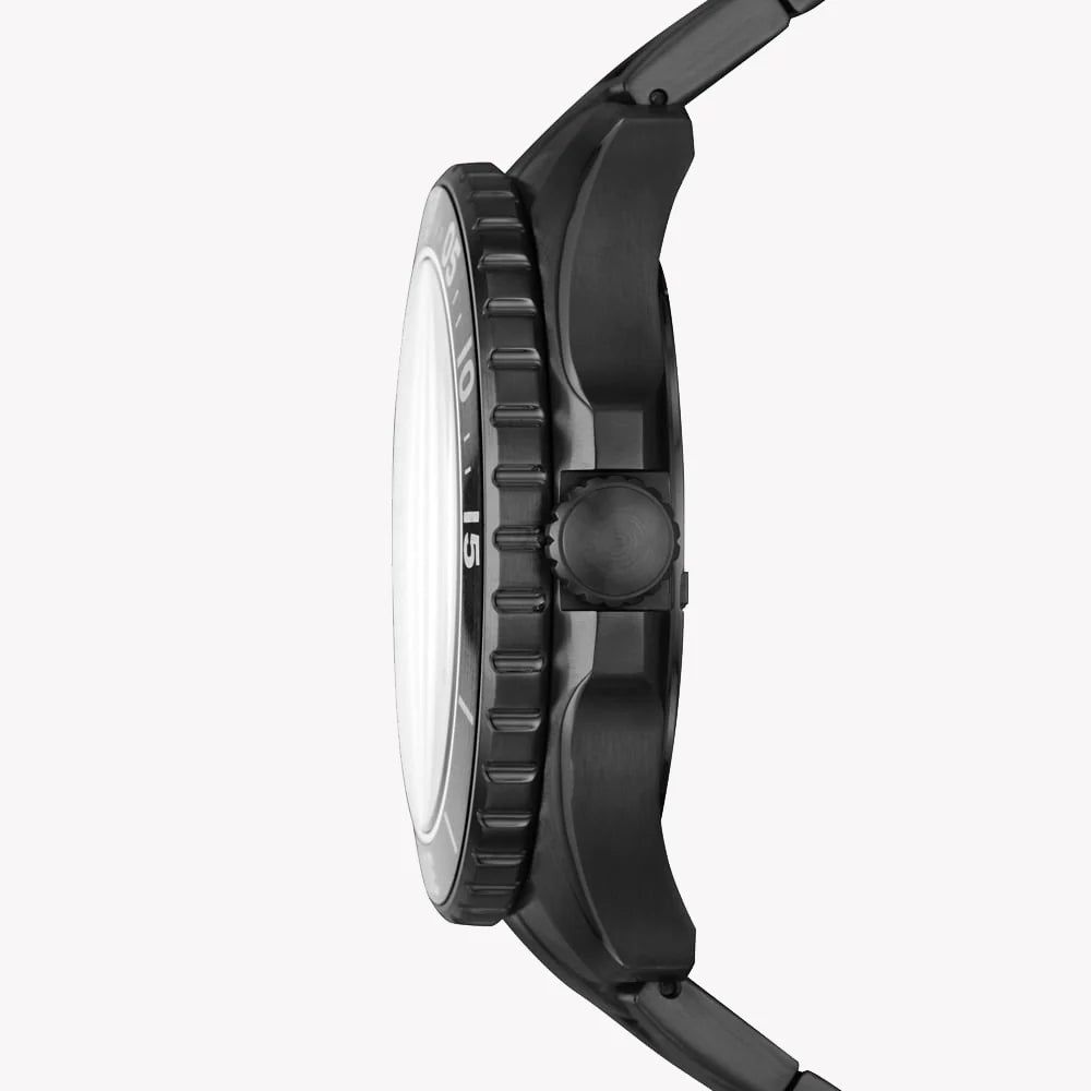 Fossil - Montre Homme En Acier Inoxydable Noir Cadran Noir FS5688 2