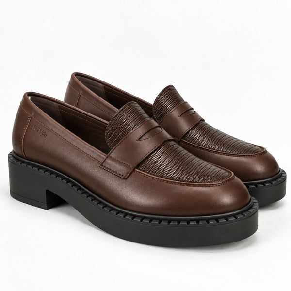 Seaside - Mocassin Cuir Bimatière H26-H610 - Chocolat 2