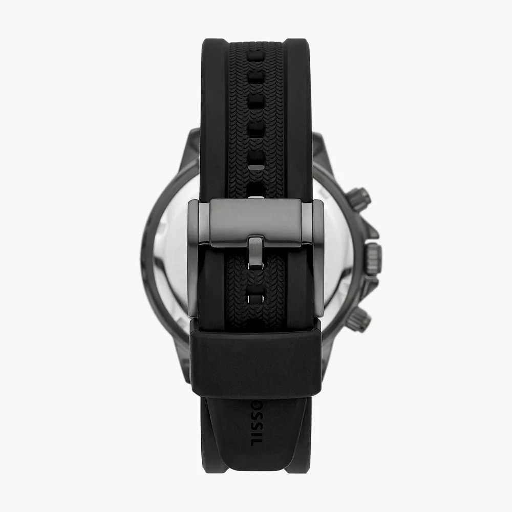 Fossil - Montre Bannon Multifonction Homme Bracelet Silicone Noir Cadran Noir BQ2711 2