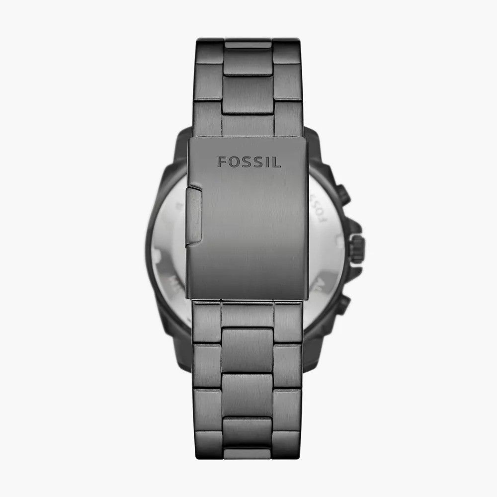 Fossil - Montre Privateer Multifonction Homme Bracelet Acier Gris Cadran Noir BQ2817 3