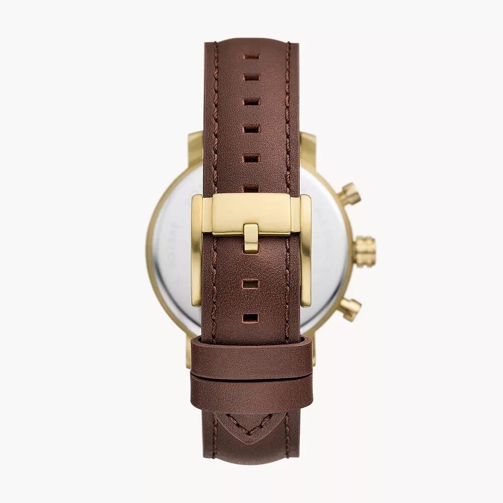 Fossil - Montre Rhett Multifonction Homme Bracelet Cuir Marron Cadran Bleu 3