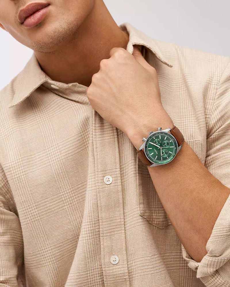 Fossil - Montre Sullivan Multifonction Homme Cuir Marron Litehide™ BQ2858 6