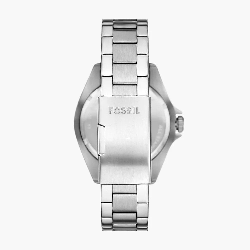 Fossil - Montre Dalton Multifonction Homme Bracelet Acier Argenté Cadran Bleu 3