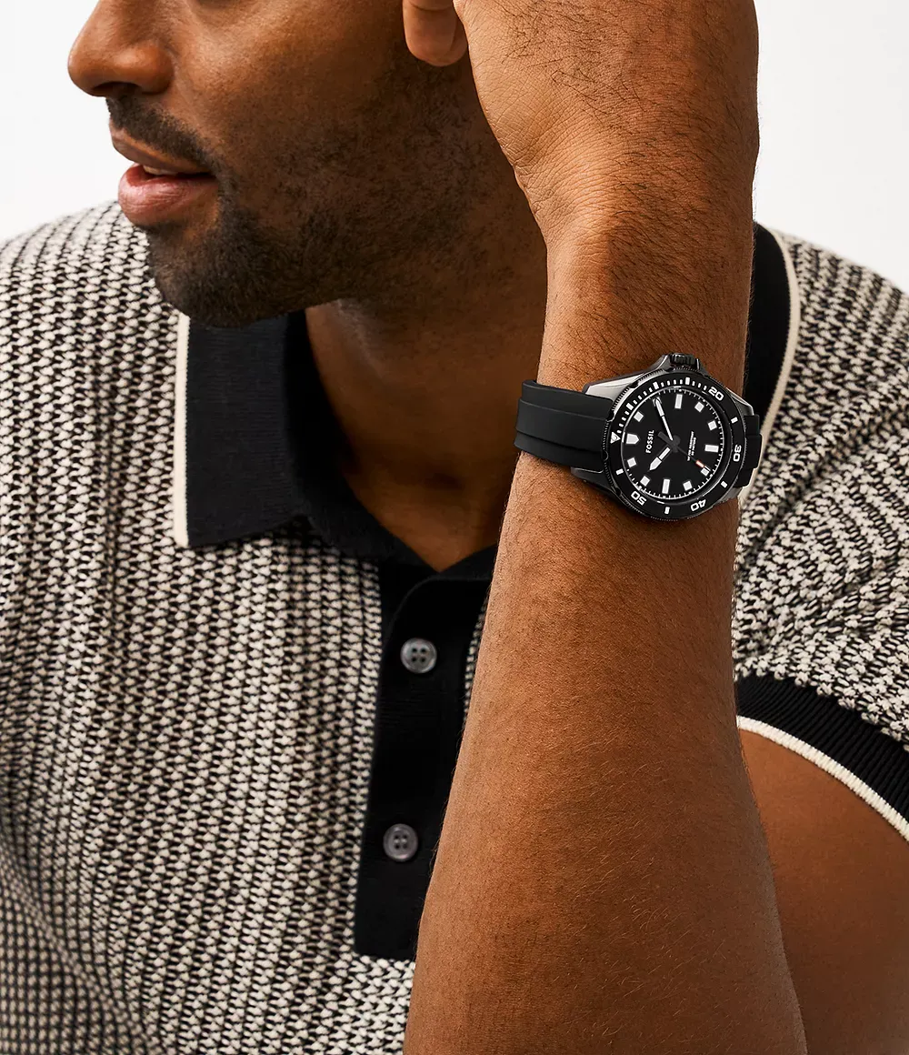 Fossil - Montre Analogique Homme En Silicone BQ2886 4
