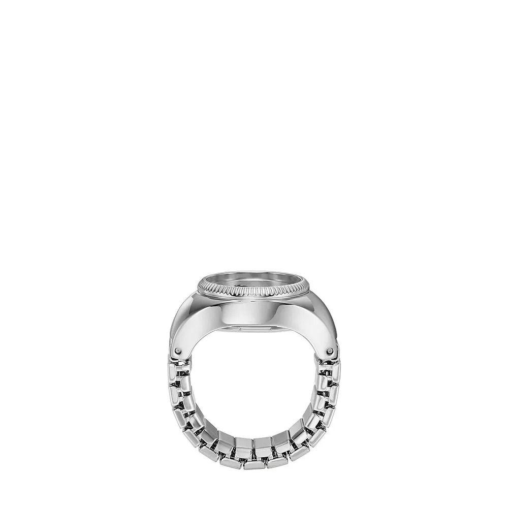 Fossil - Montre Bague Femme Anneau Acier Argenté Cadran Blanc ES5245 3