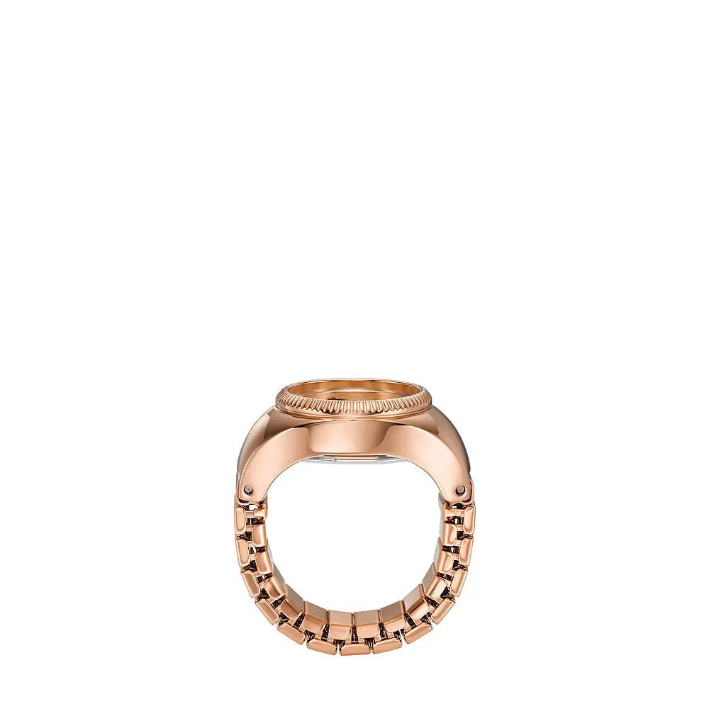 Fossil - Montre Bague Femme Anneau Acier Doré Rose Cadran Rose ES5247 3