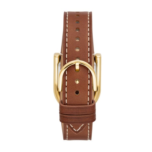 Fossil - Montre Harwell Femme Bracelet Cuir Marron Cadran Argenté 2