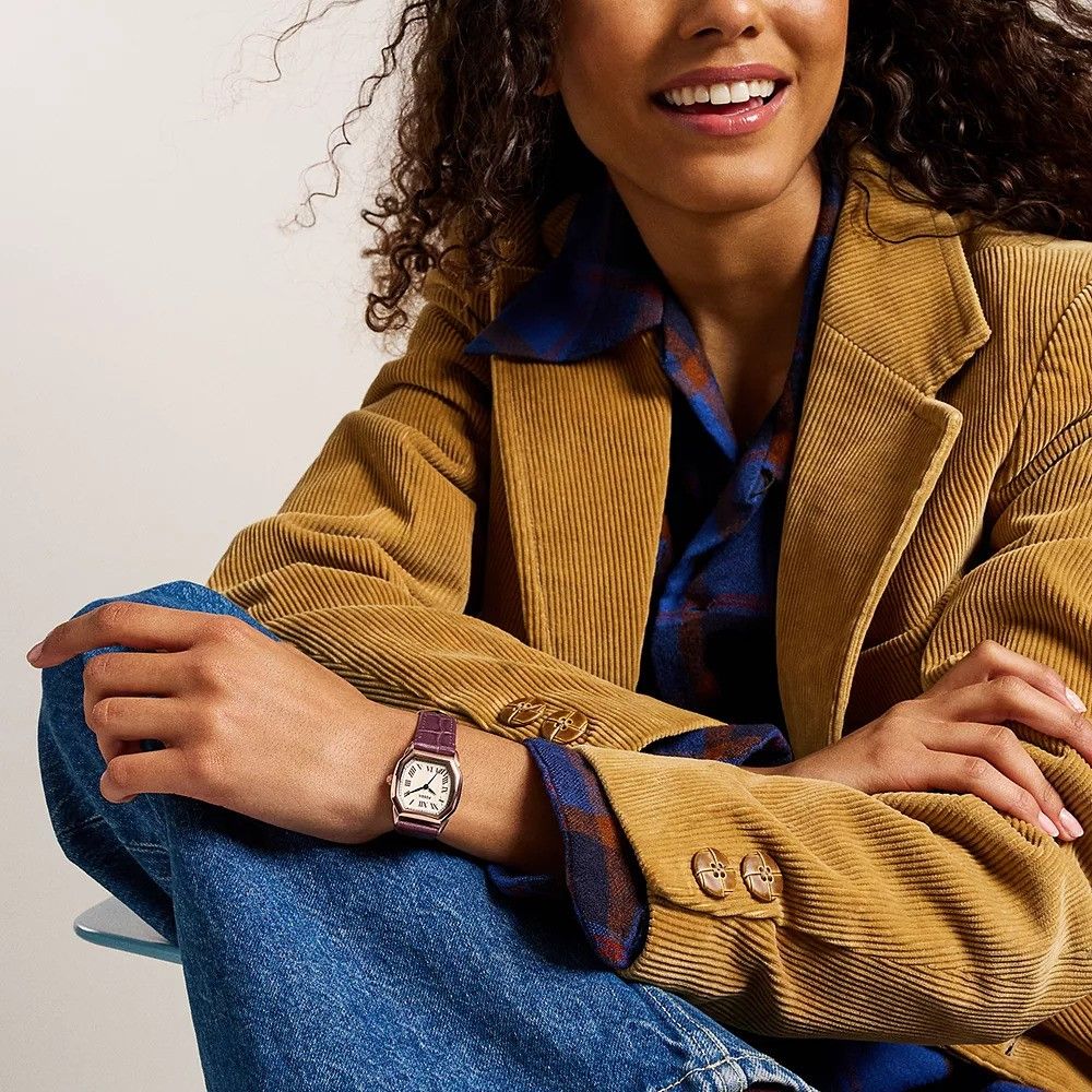 Fossil - Montre Harlow Femme Bracelet Cuir Bordeaux Cadran Blanc 2