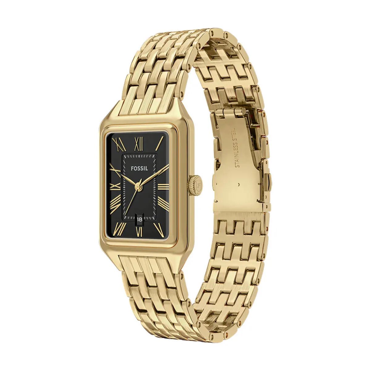 Fossil - Montre Raquel Femme Bracelet Acier Doré Cadran Noir ES5434 3