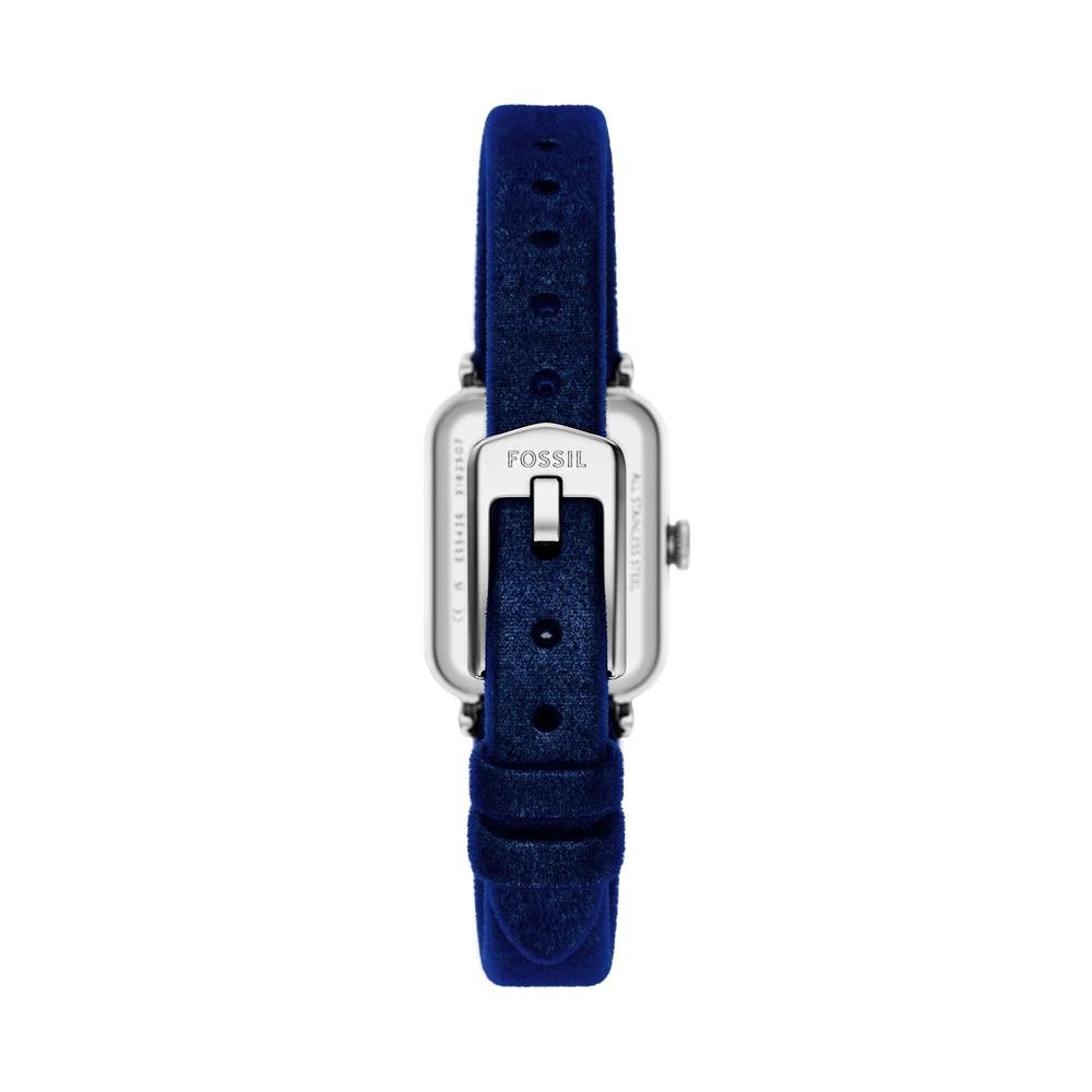 Fossil - Montre Raquel Mini Femme Bracelet Tissu Bleu Marine Cadran Blanc 3