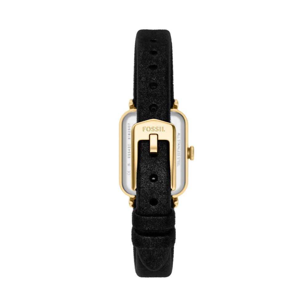 Fossil - Montre Raquel Mini Femme Bracelet Tissu Noir Cadran Blanc 3