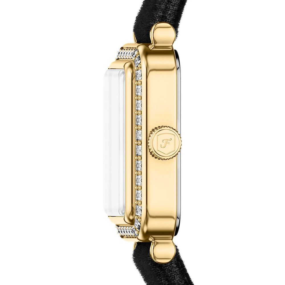Fossil - Montre Raquel Mini Femme Bracelet Tissu Noir Cadran Blanc 4