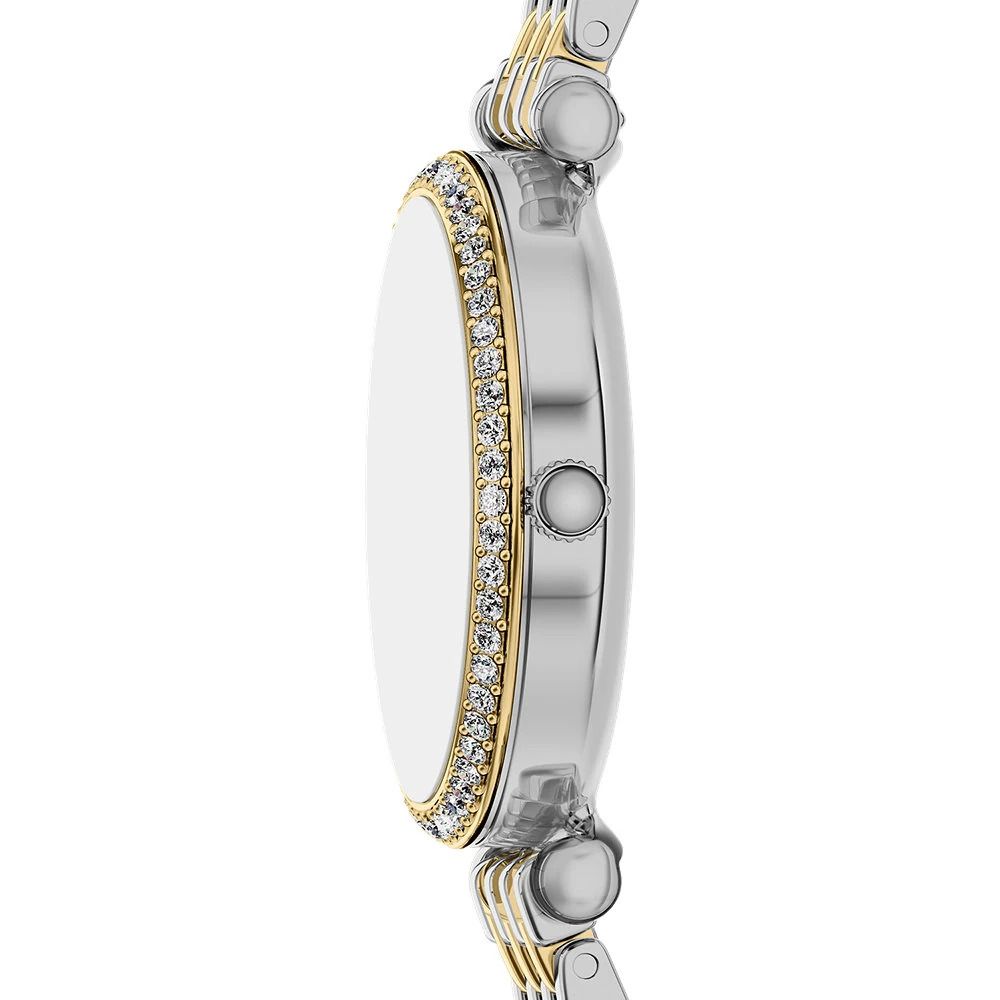 Fossil - Montre Carlie Mini Femme Bracelet Acier Bicolore Argenté Et Doré Cadran Bleu ES5439 4