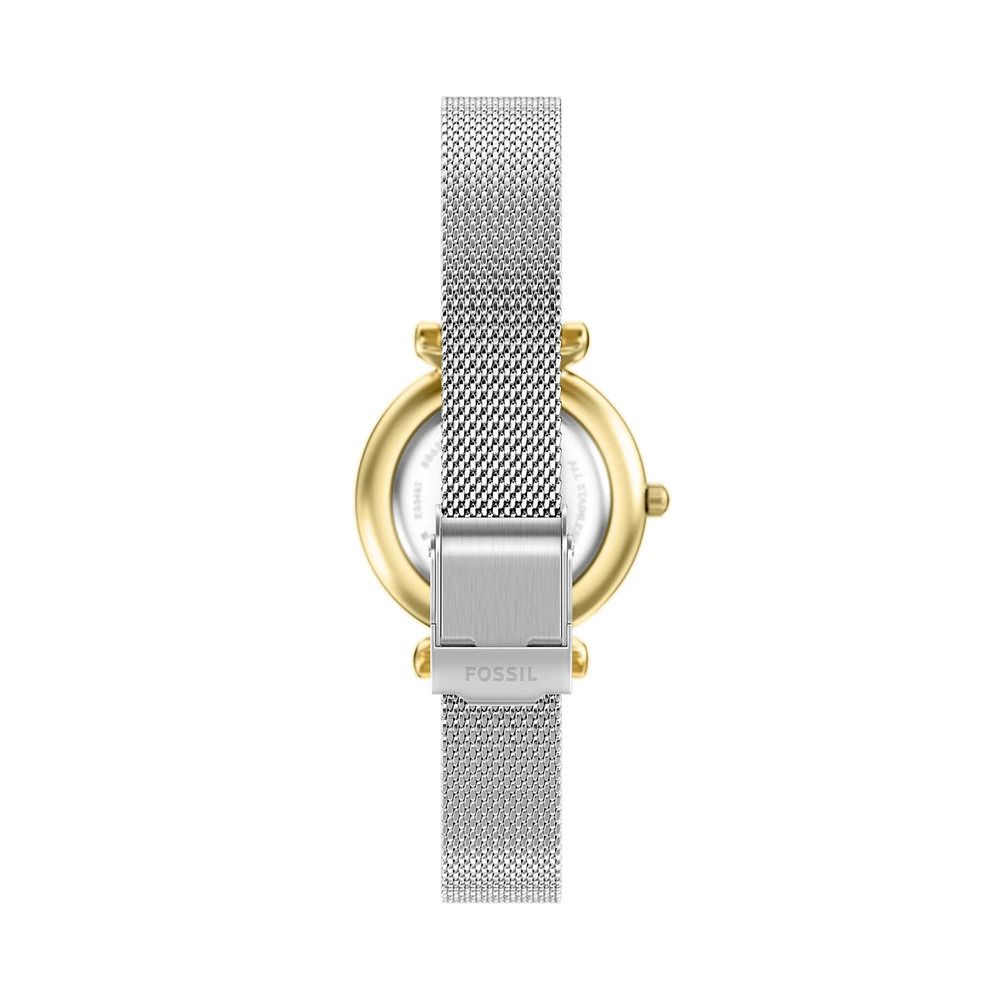 Fossil - Montre Carlie Mini Femme Bracelet Acier Argenté Cadran Nacre 2