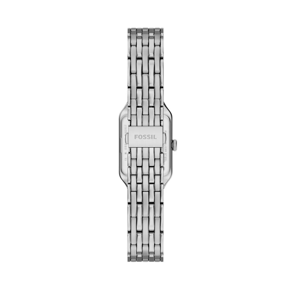 Fossil - Montre Raquel Mini Femme Bracelet Acier Argenté Cadran Blanc 4