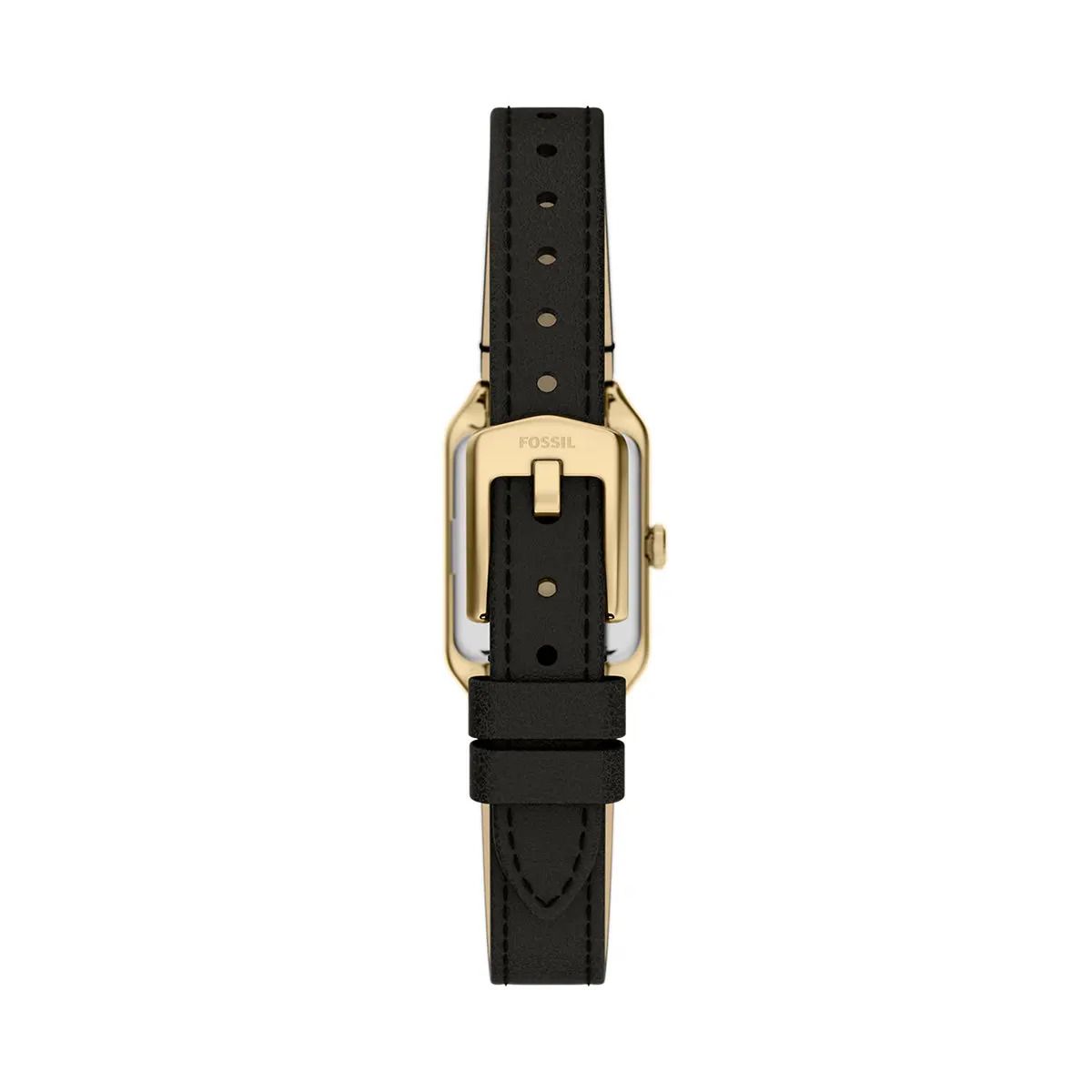 Fossil - Montre Raquel Mini Femme Bracelet Cuir Noir Cadran Blanc 4