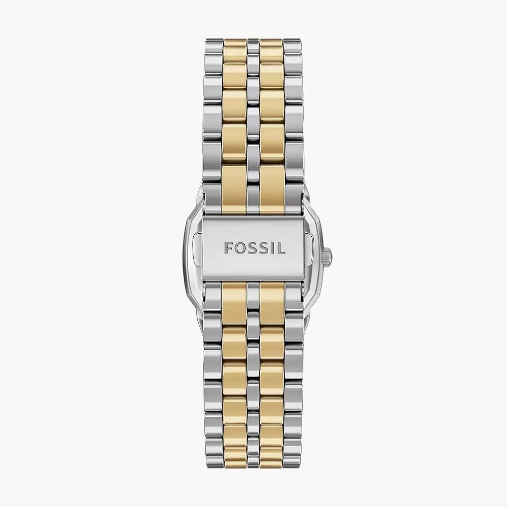 Fossil - Montre Harlow Femme Bracelet Acier Bicolore Argenté Et Doré Cadran Bleu 4