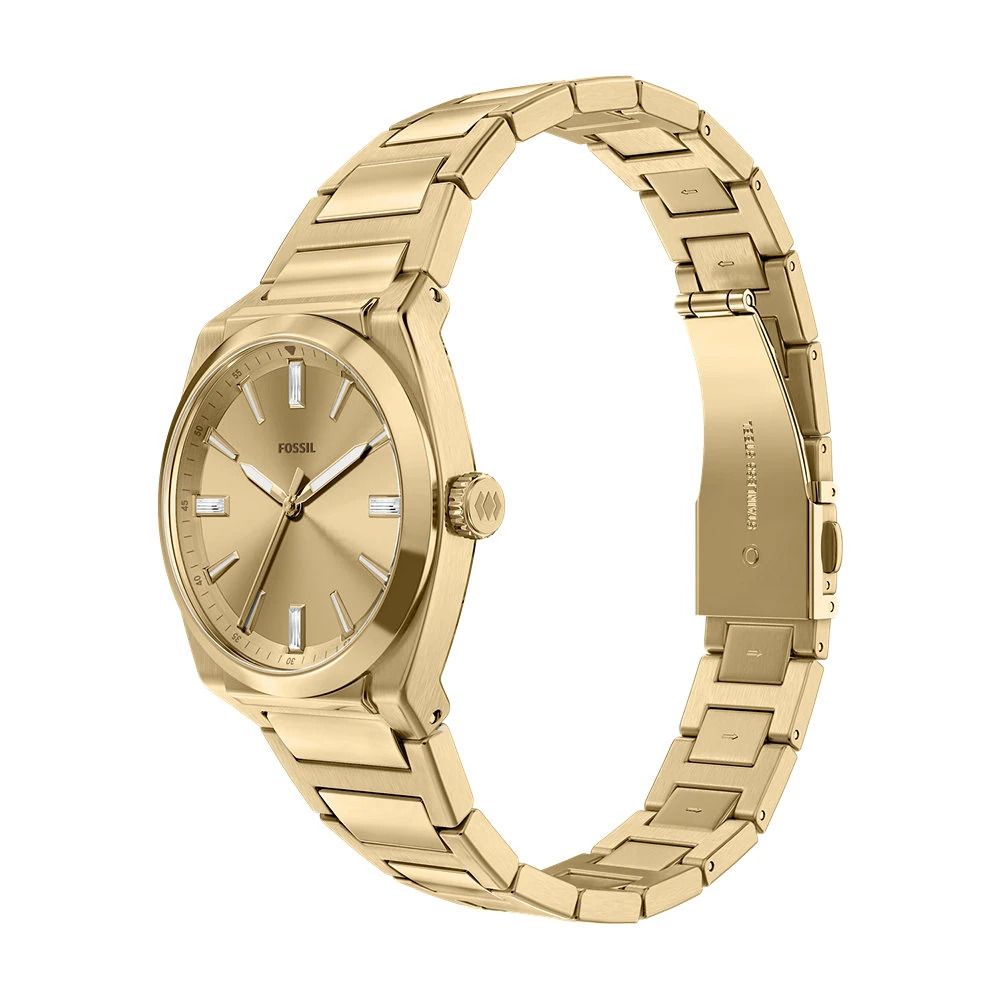 Fossil - Montre Everett Femme Bracelet Acier Doré Cadran Doré 3