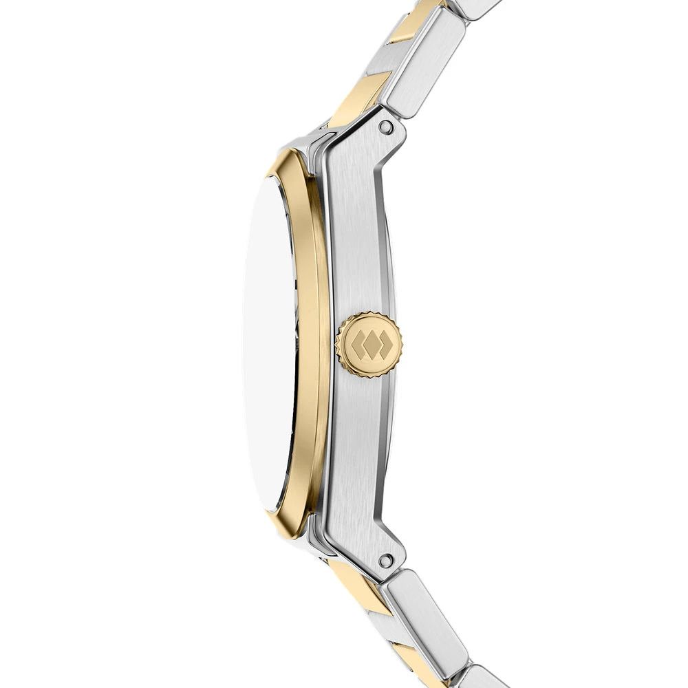 Fossil - Montre Everett Femme Bracelet Acier Bicolore Argenté Et Doré Cadran Noir 5