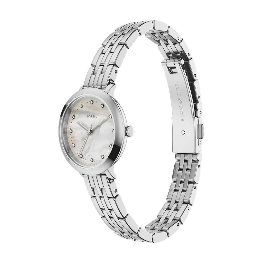 Fossil - Montre Femme Bracelet Acier Argenté Cadran Nacre 3