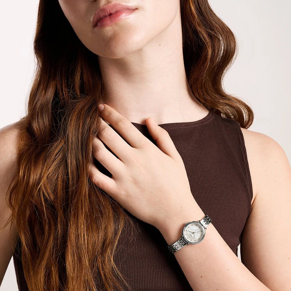 Fossil - Montre Femme Bracelet Acier Argenté Cadran Nacre 2