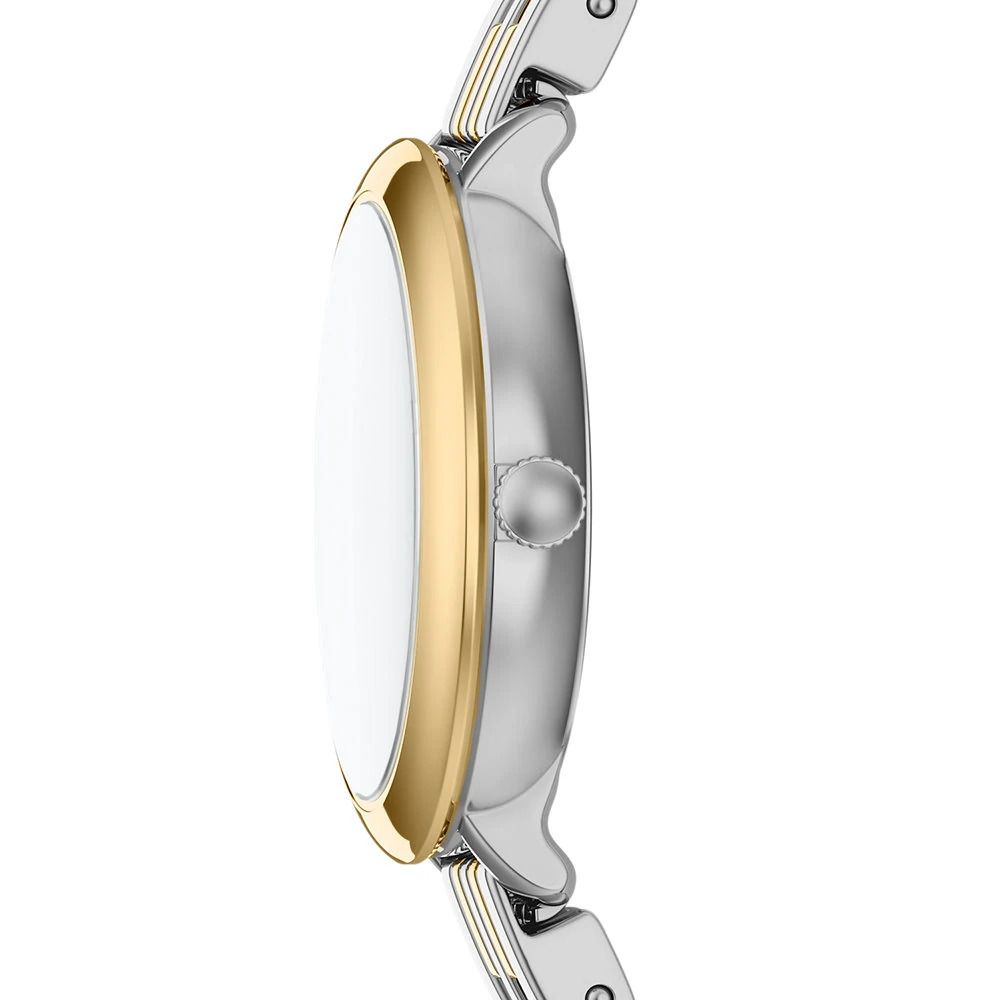 Fossil - Montre Femme Bracelet Acier Bicolore Argenté Et Doré Cadran Nacre 5