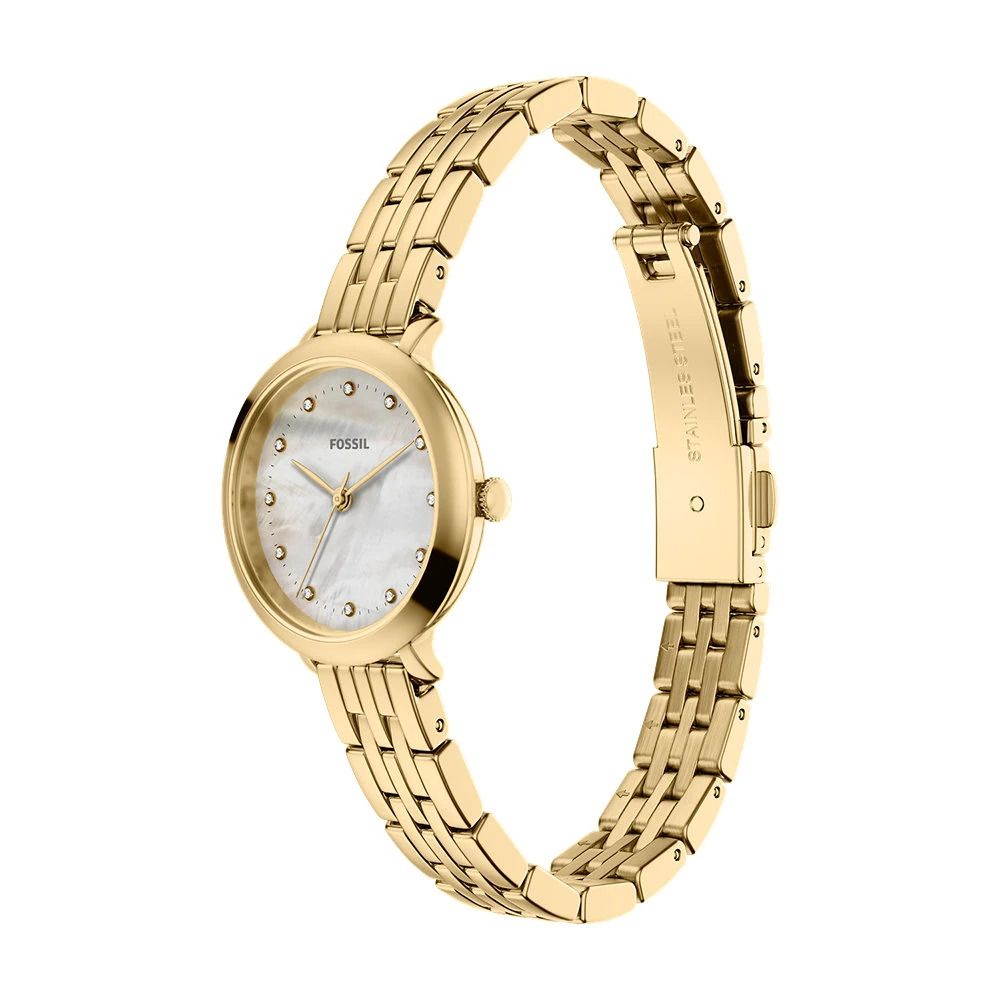 Fossil - Montre Femme Bracelet Acier Doré Cadran Nacre 3