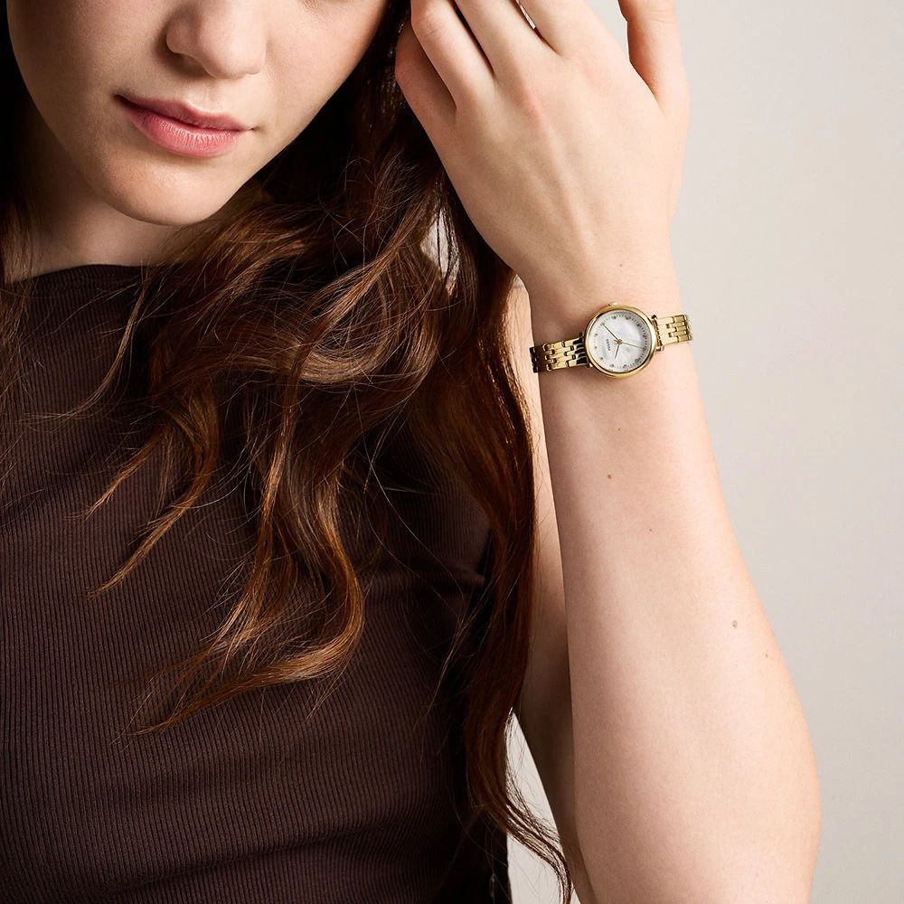 Fossil - Montre Femme Bracelet Acier Doré Cadran Nacre 2