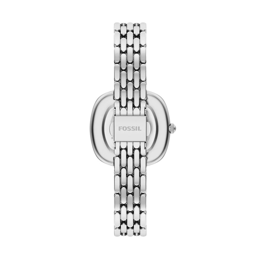 Fossil - Montre Emerson Femme Bracelet Acier Argenté Cadran Blanc 4