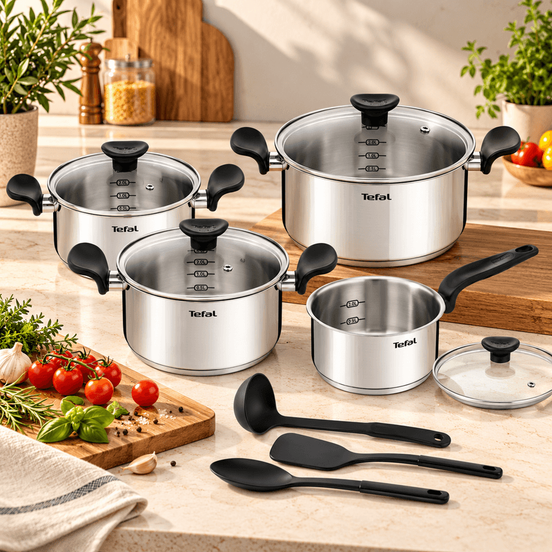 Tefal - Batterie Inox 11 Pièces Primary