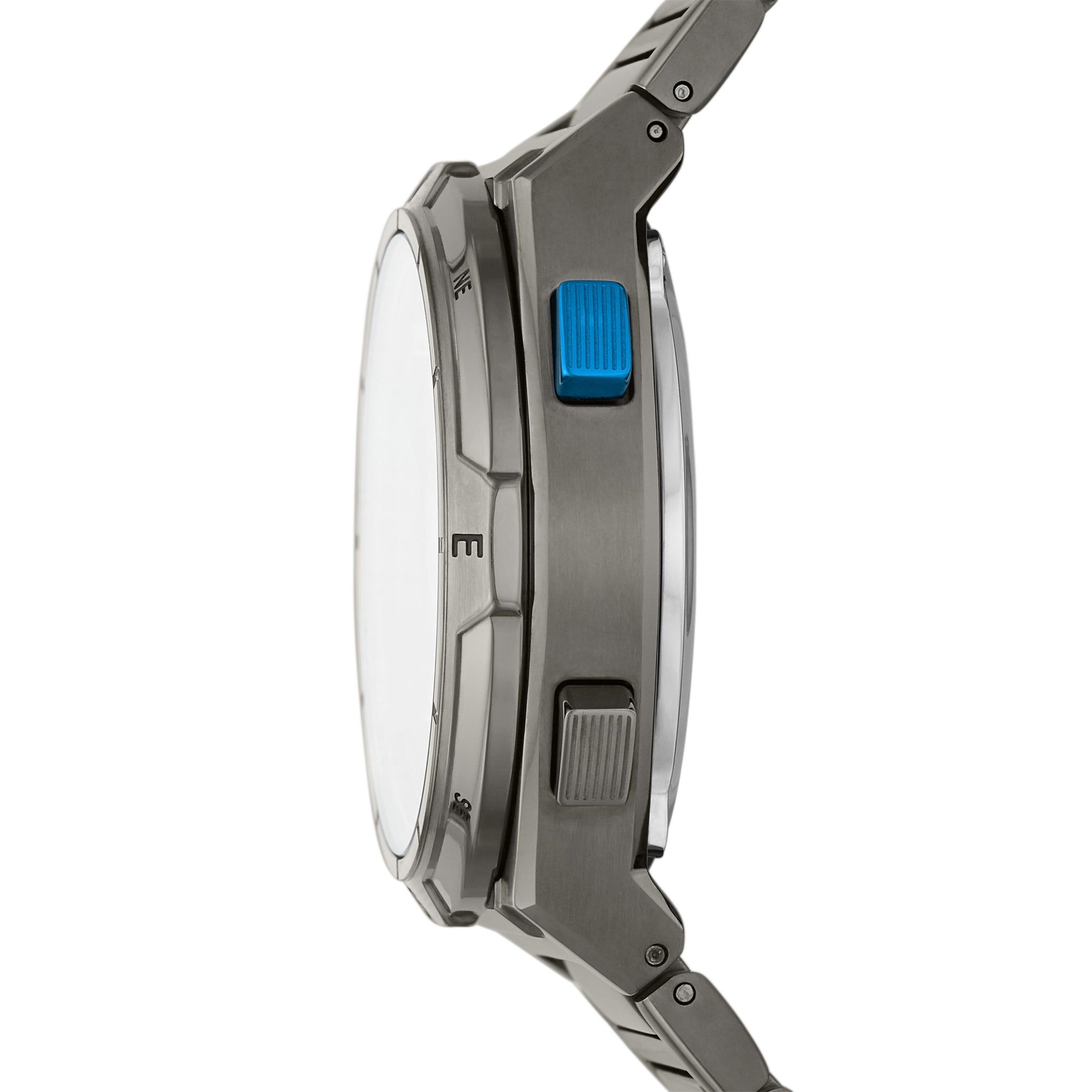 Fossil - Montre Numérique Solaire Everett Homme En Acier Inoxydable Fumé FS5861 2