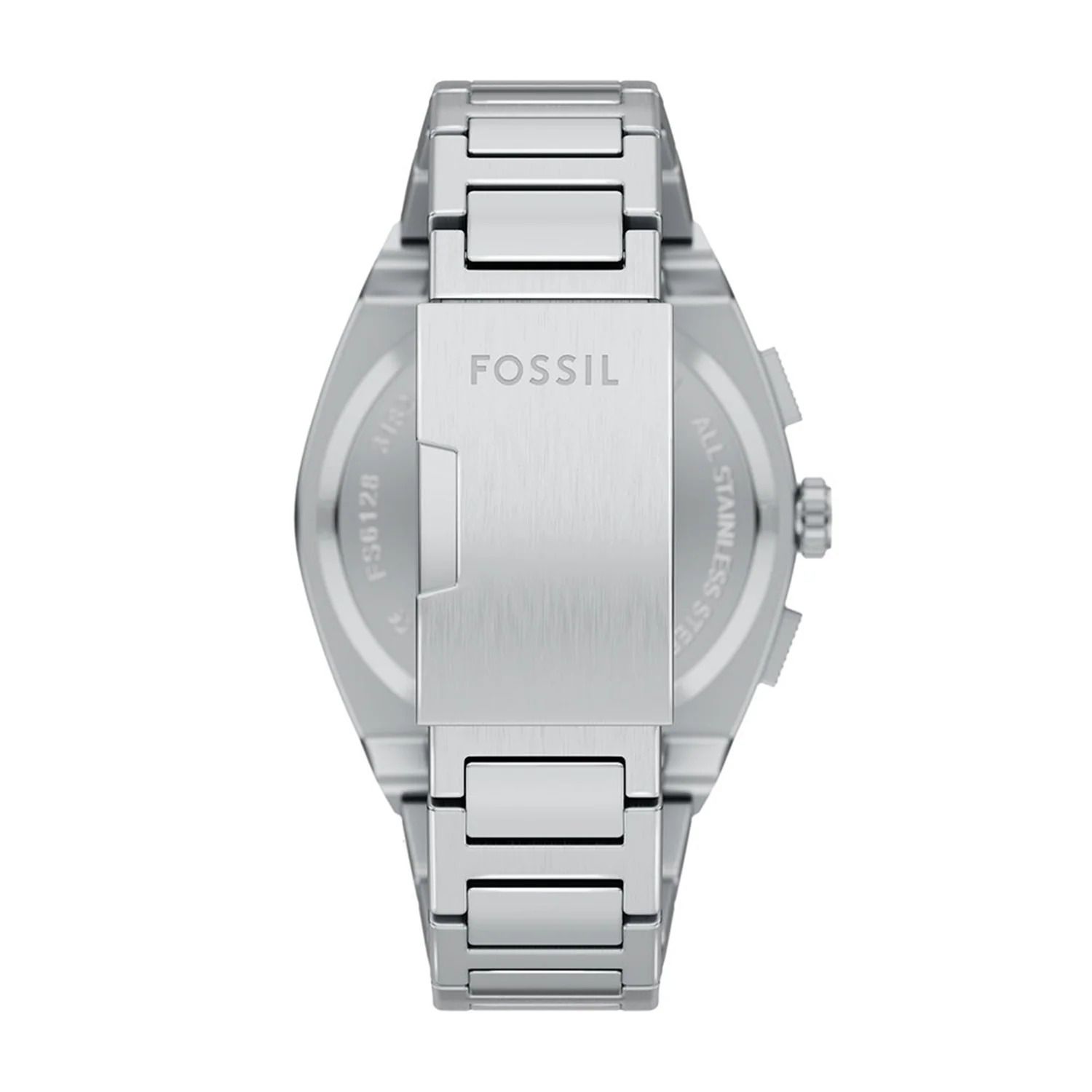 Fossil - Montre Everett Chronographe Homme Bracelet Acier Argenté Cadran Gris 3
