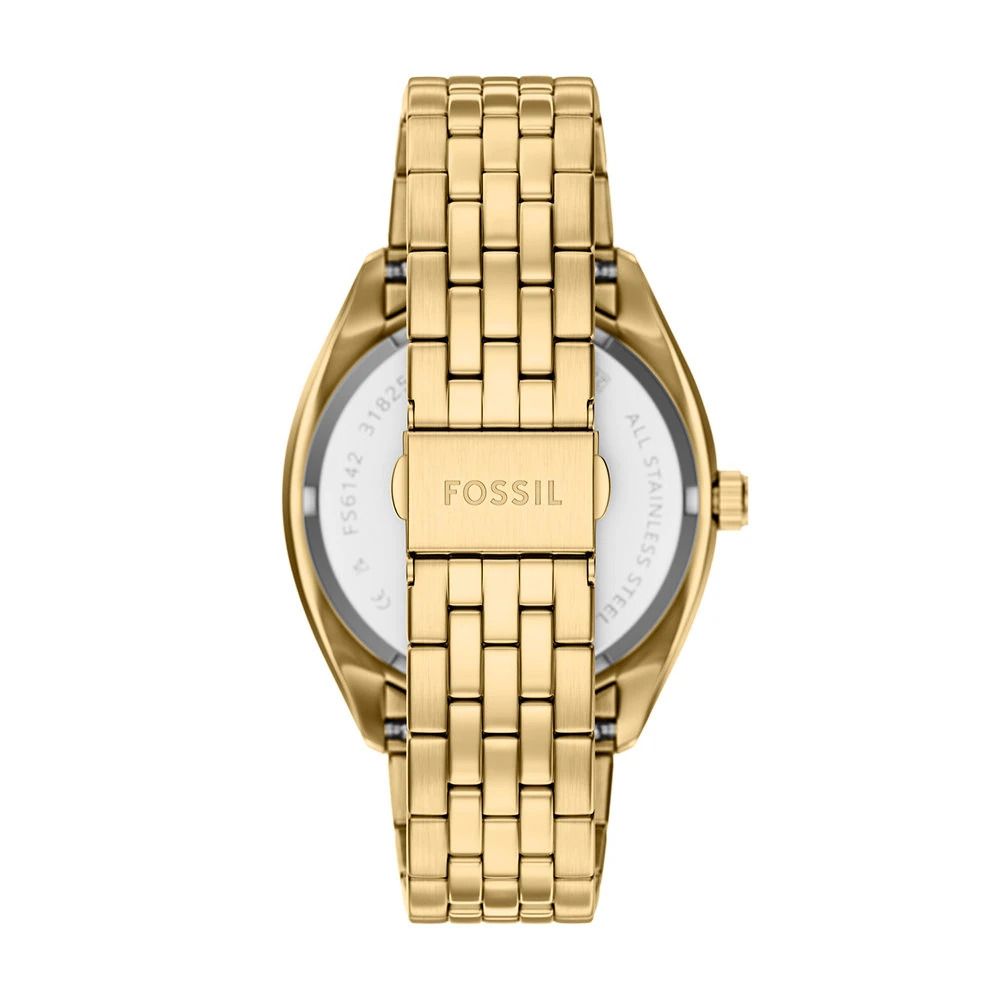 Fossil - Montre Campbell Homme Bracelet Acier Doré Cadran Vert 3