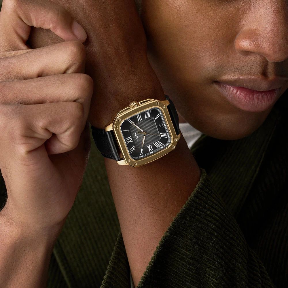 Fossil - Montre Crosby Homme Bracelet Cuir Marron Cadran Marron 2