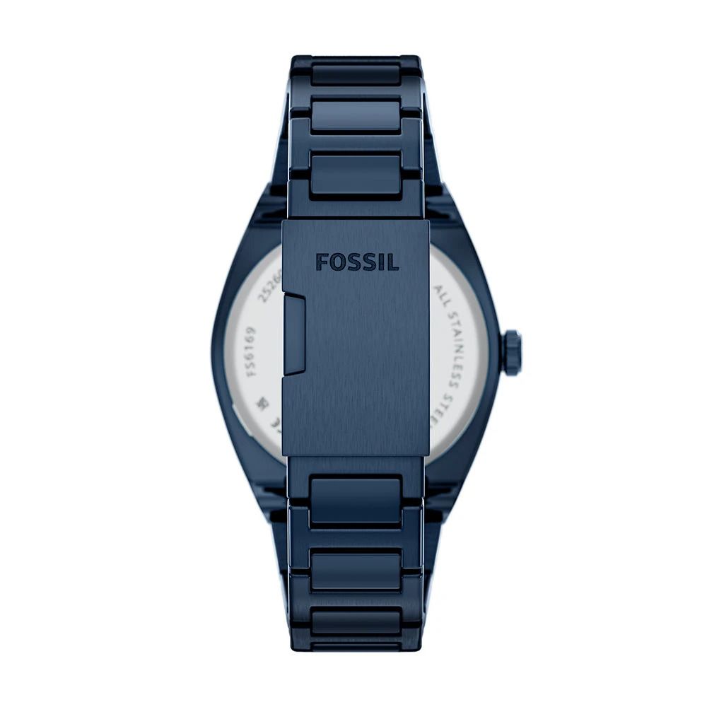 Fossil - Montre Everett Homme Bracelet Acier Bleu Cadran Bleu 3